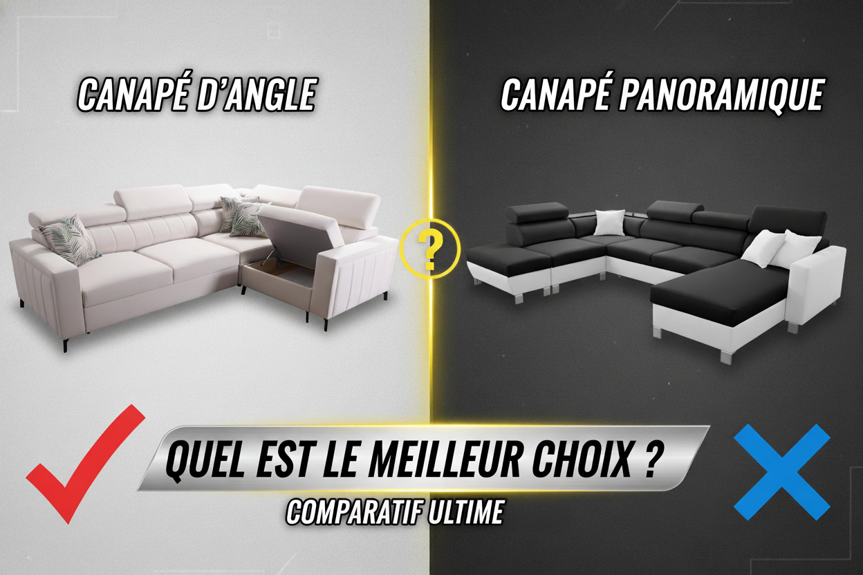 Canapé panoramique vs grand canapé d’angle : lequel pour un salon de plus de 25 m² ?