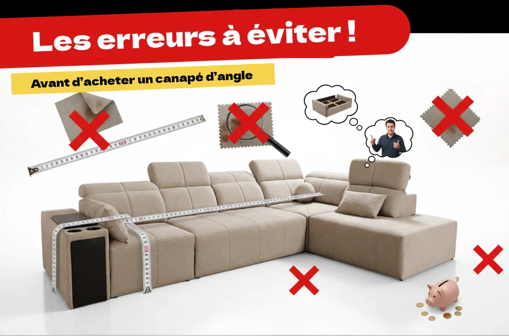 Les erreurs à éviter avant d’acheter un canapé d’angle