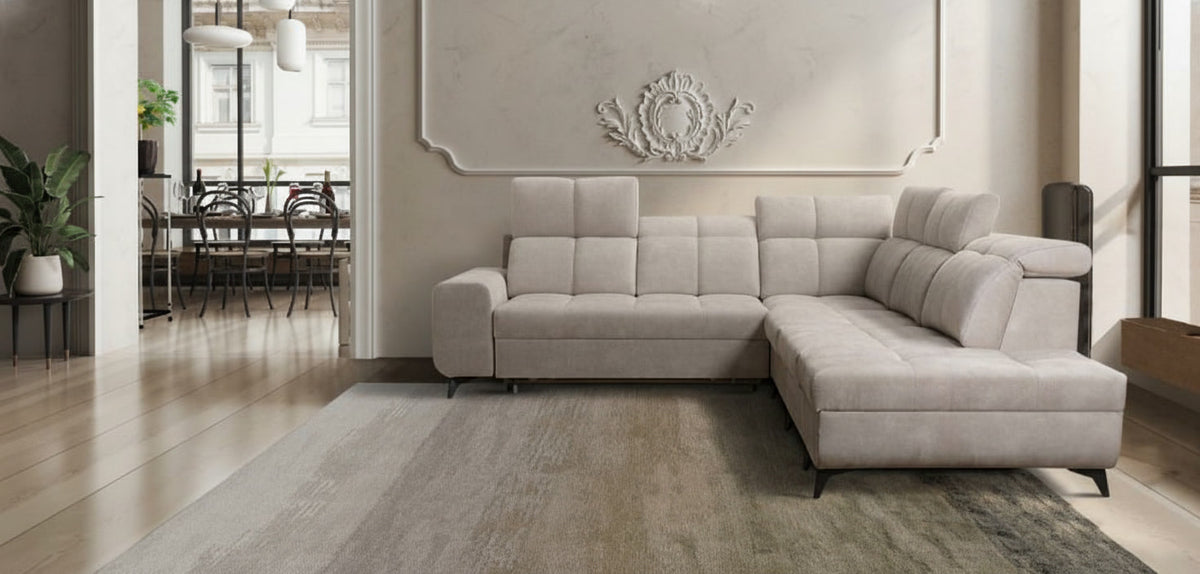Image d'un canapé convertible équipé d'un mécanisme relax électrique.