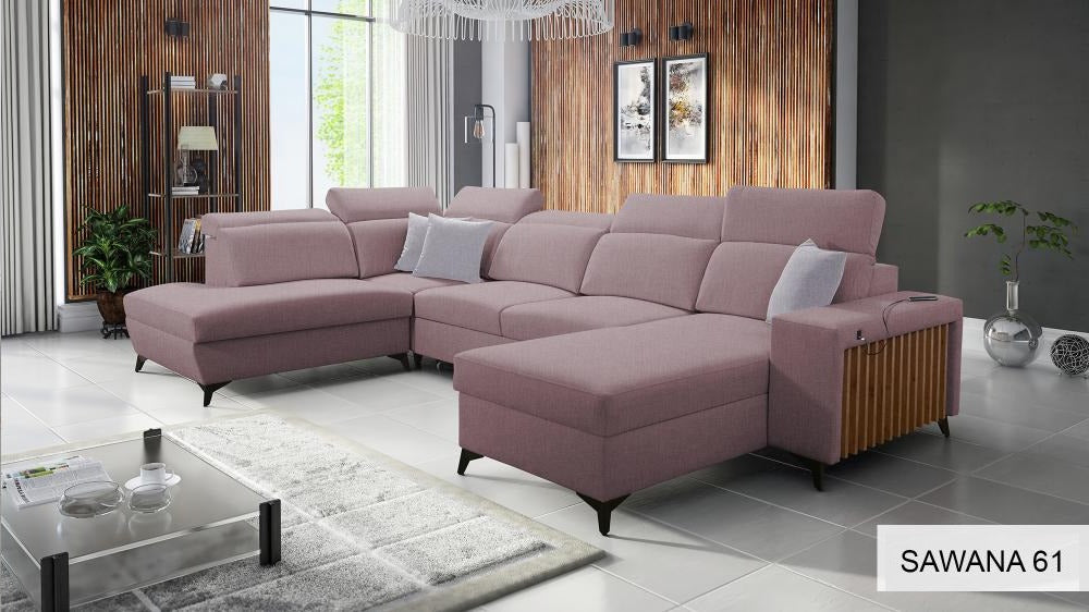 Canapé Roma VI angle droit, coloris Sawana 61