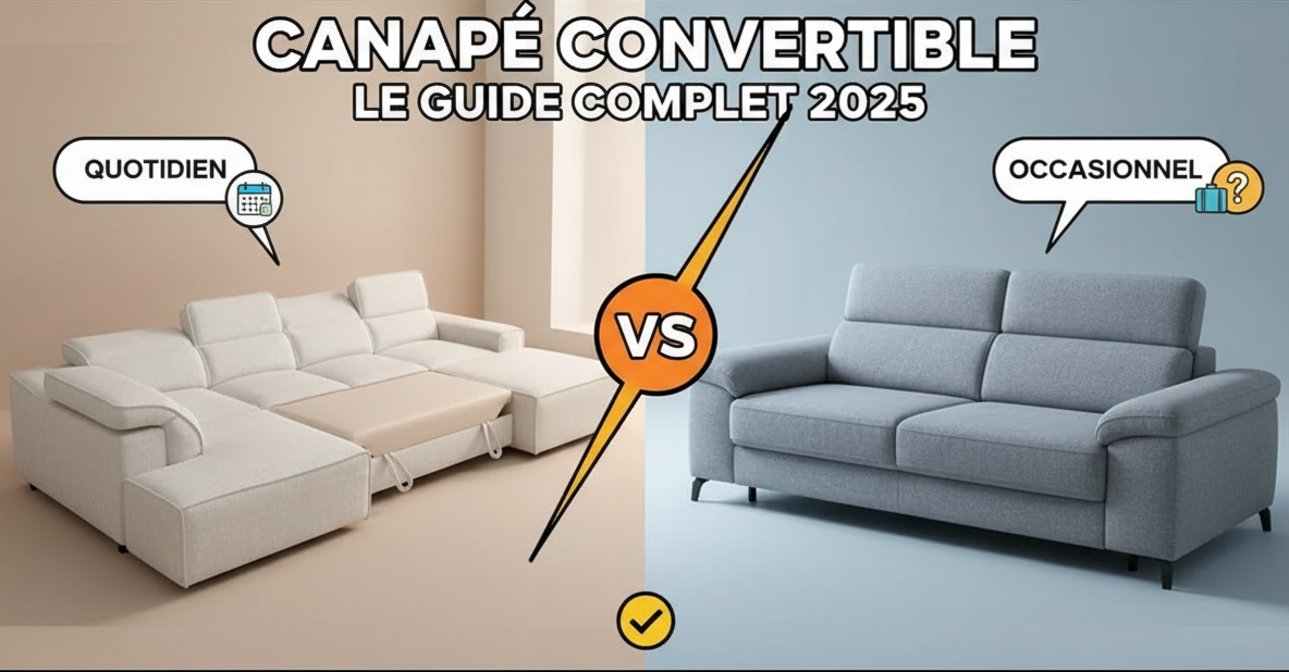 Canapé convertible quotidien vs occasionnel : Le Guide Complet 2025