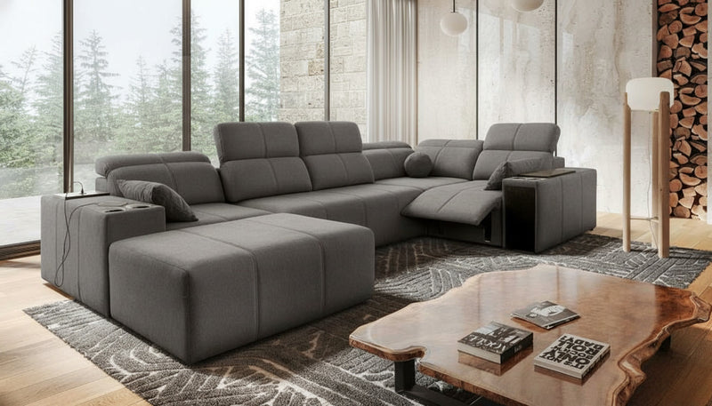 Image d'un canapé caractérisé par une assise large et profonde.