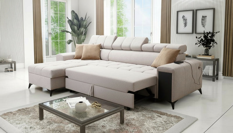 Image d'un canapé au design italien, inspiré par l'Italie.