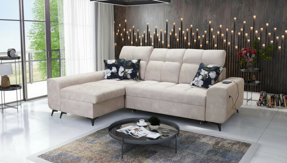Image d'un canapé convertible ou d'un canapé-lit, présentant une fonction réversible permettant de le transformer en couchage.