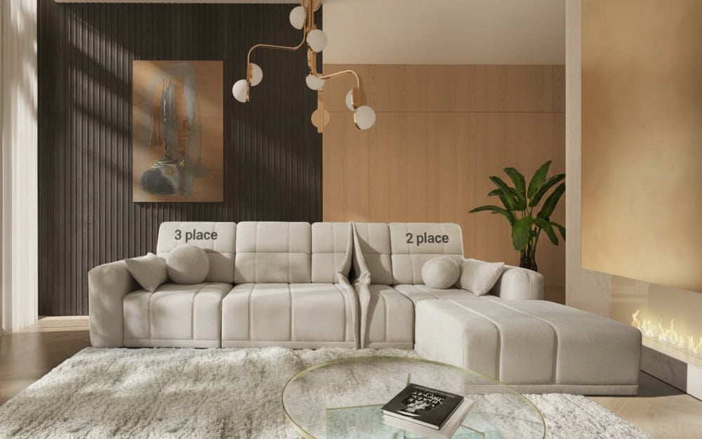 Image d'un ensemble de canapés, comprenant un modèle de trois places et un modèle de deux places.