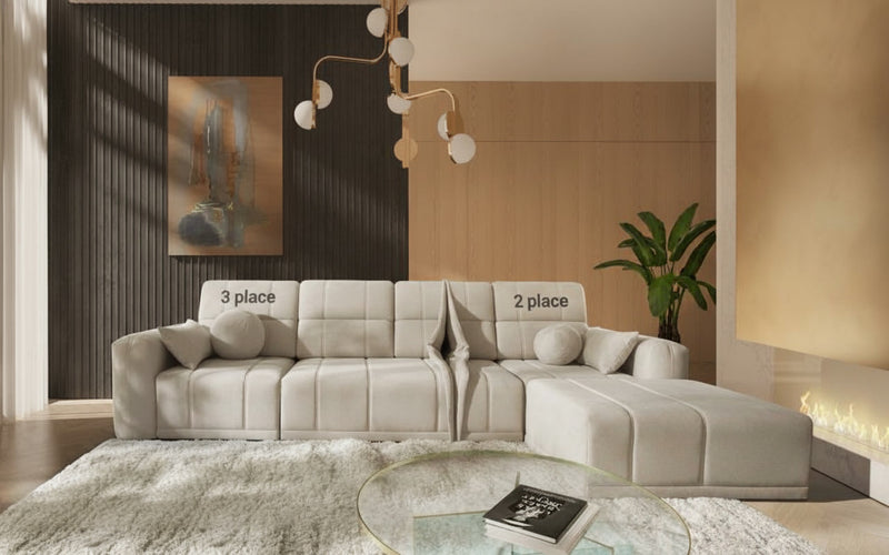 Image d'un ensemble de canapés, comprenant un modèle de trois places et un modèle de deux places.