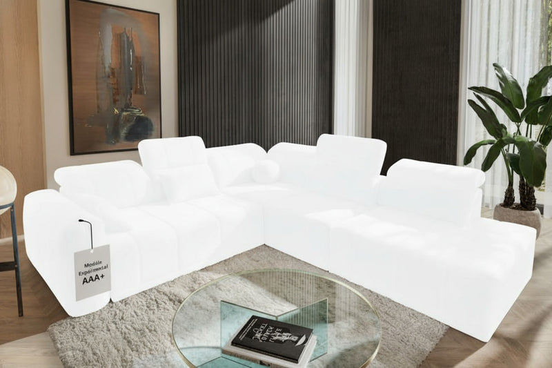 Image d'un canapé convertible de couleur blanche.